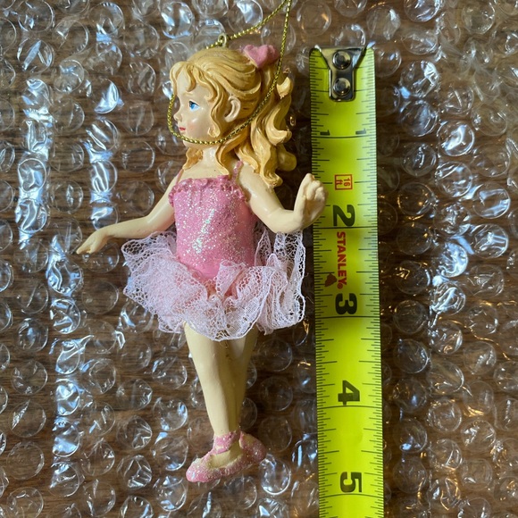 Child Ballerina In Pink Christmas Ornament - Picture 2 of 3